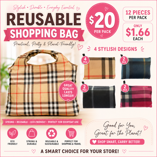 12PCS PACK INSPO REUSABLE BAG BA2642