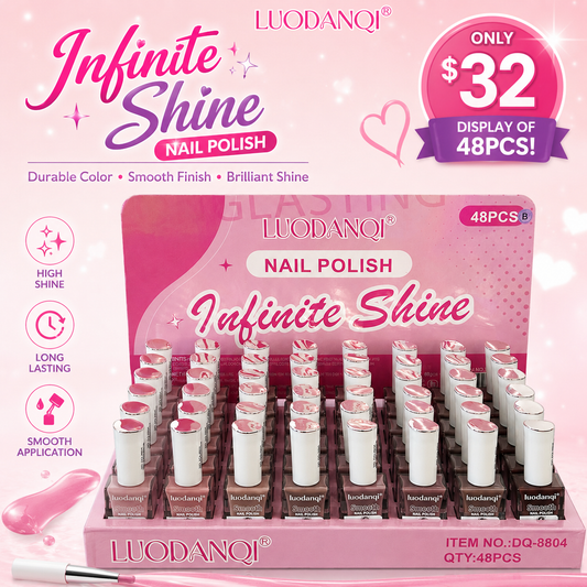 48PCS DISPLAY LUODANQI NUDE COLOR  NAIL POLISH DQ-8804