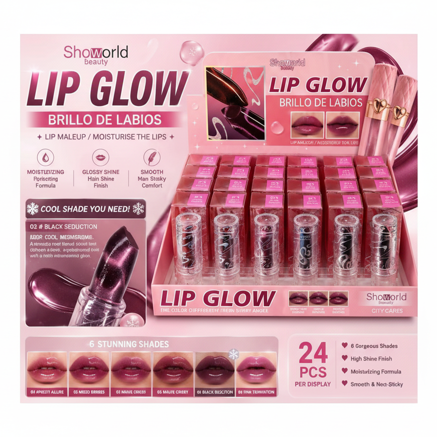 30PC DISPLAY SHOW WORLD BEAUTY LIP GLOW SC4002
