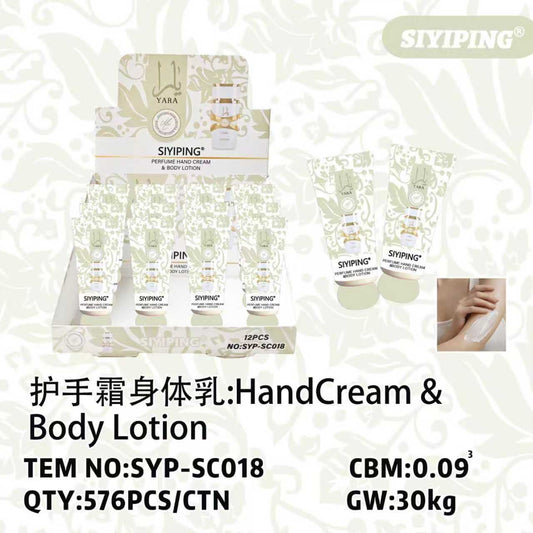 1PC DISPLAY YARA HAND CREAM & BODY LOTION SYP- SC018