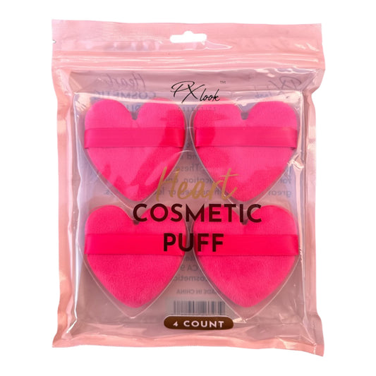 PX LOOK HOT PINK HEART COSMETIC PUFF N-988 A R136