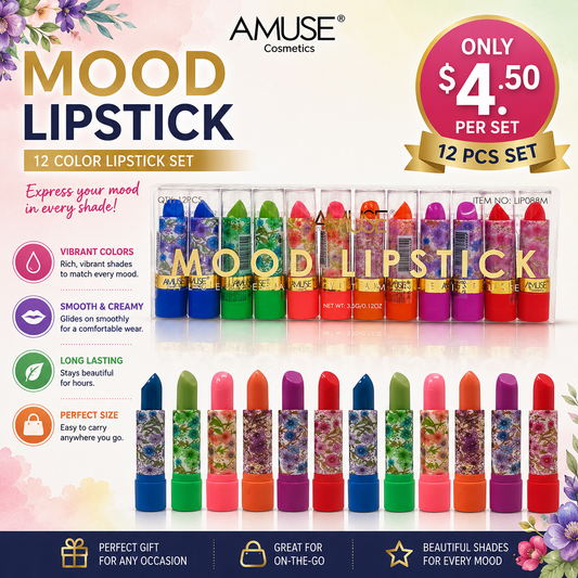 12PCS PACK AMUSE MOOD LIPSTICK LIP 088-K