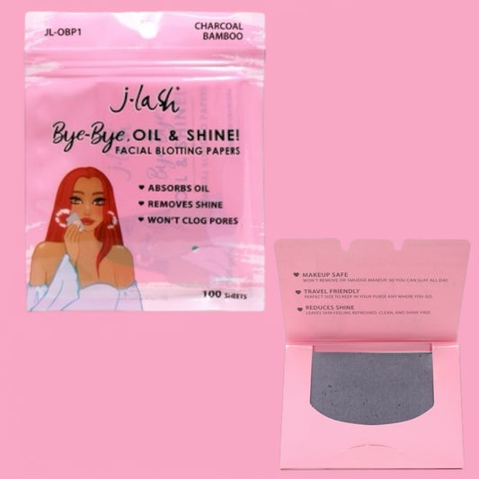 JLASH CHARCOAL BAMBOO BYE BYE OIL & SHINE FACIAL BLOTTING PAPER