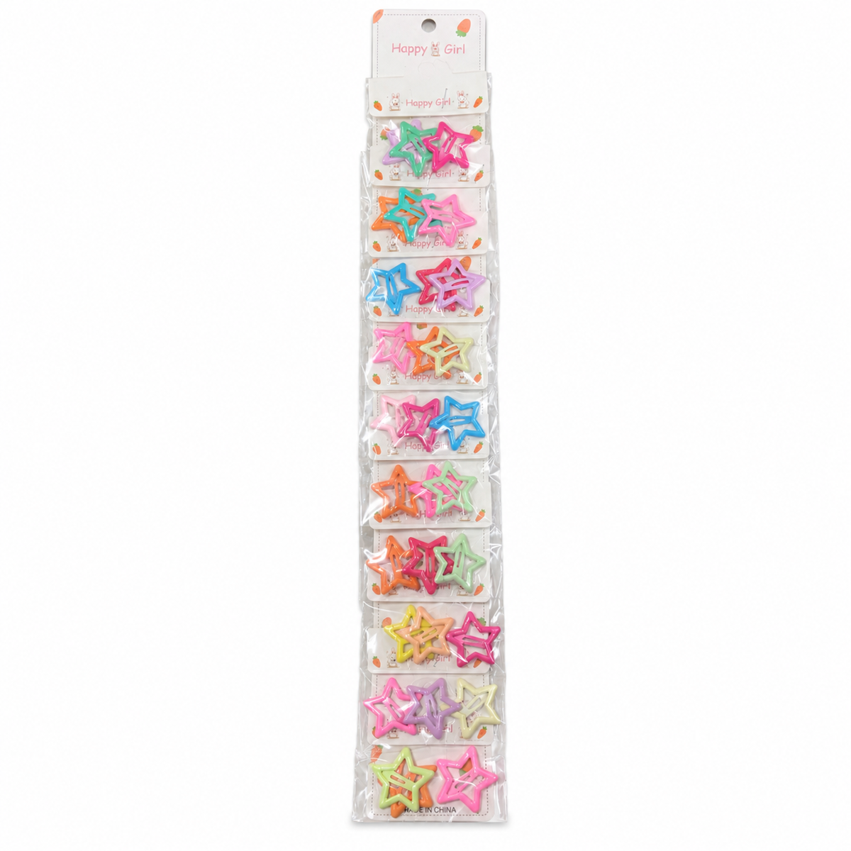 Mini clips decorativos de estrellas de colores