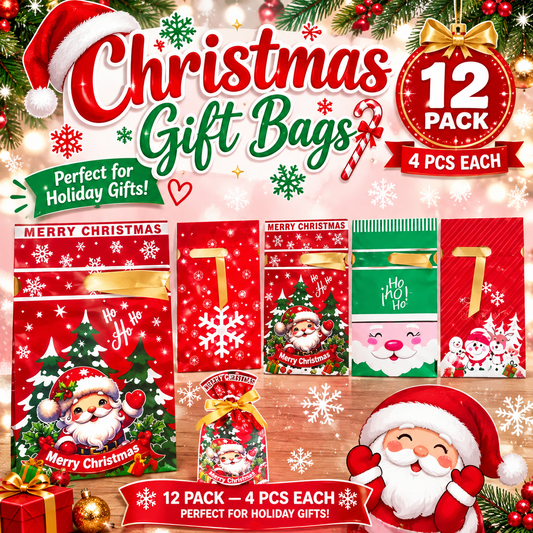 12PCS PACK MERRY CHRISTMAS GIFT BAG BA2510