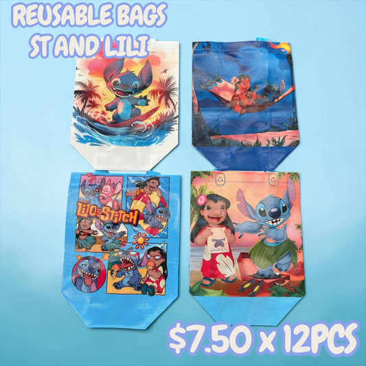 12PCS REUSABLE BAGS BLUE GUY DNV-2582
