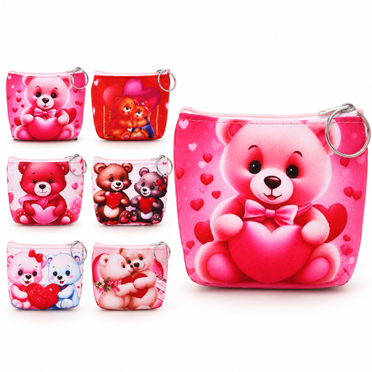 Bolsa para monedas de San Valentín con diseño de oso Pack Bear