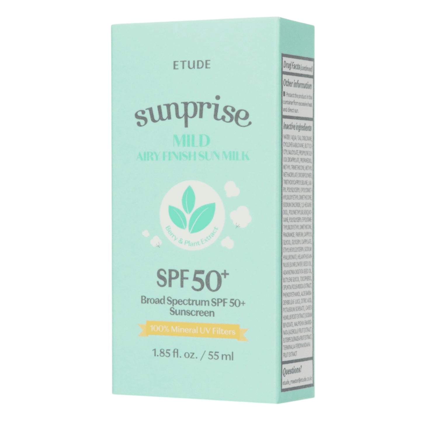 1PCS ETUDE SUNPRISE MILD AIRY FINISH SUN MILK 8174