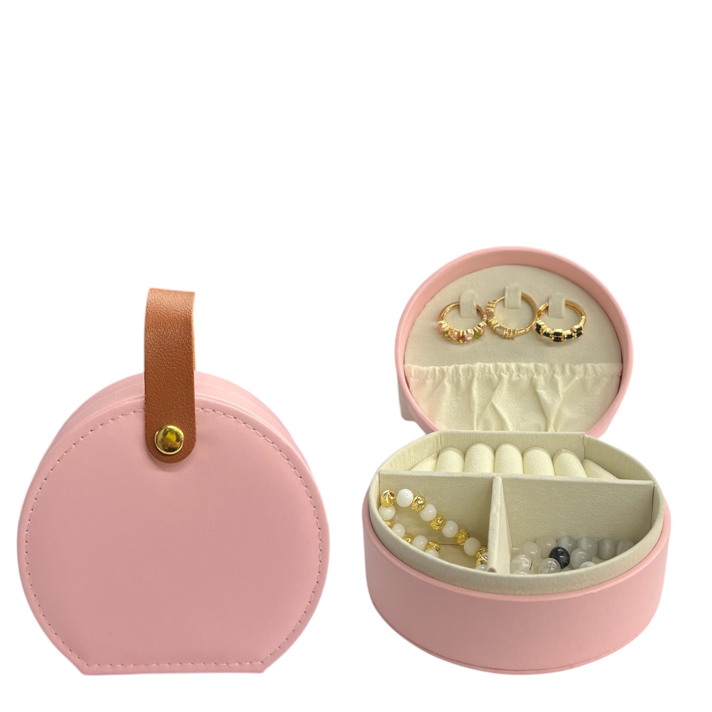 3PCS PINK CARRY ON JEWELRY HOLDER