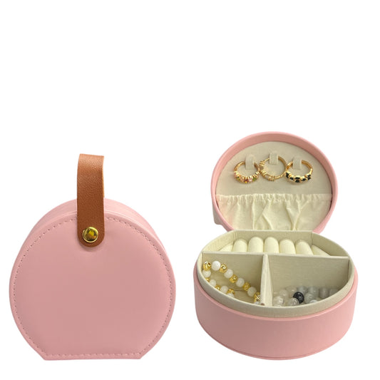 3PCS PINK CARRY ON JEWELRY HOLDER