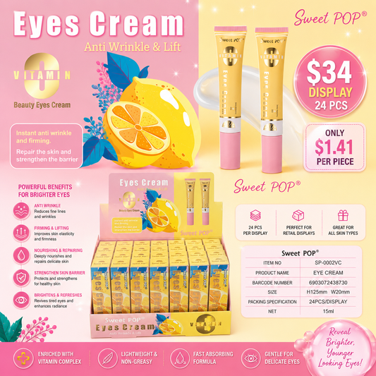 24PCS DISPLAY SWEET POP EYES CREAM ANTI WRINKLE & LIFT 8730
