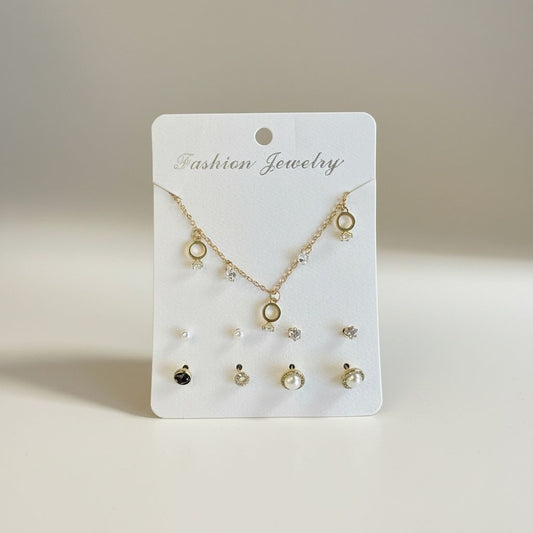 3PCS LUXURY JEWELRY NECKLACE & EARRINGS S2120