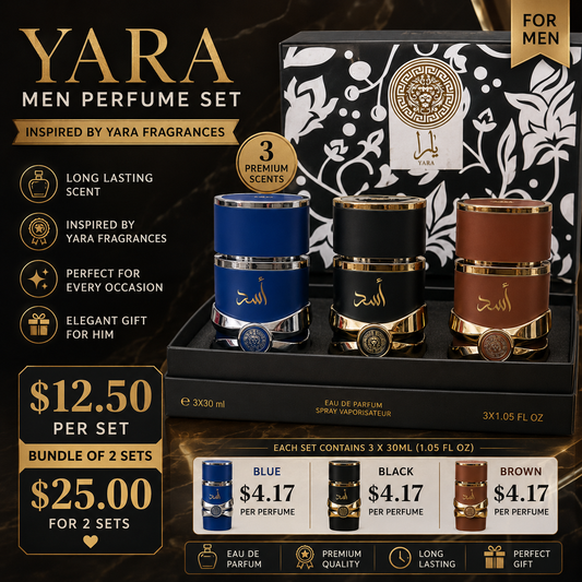 2PCS SET YARA MEN PERFUME GIFT SET SYP-PF159
