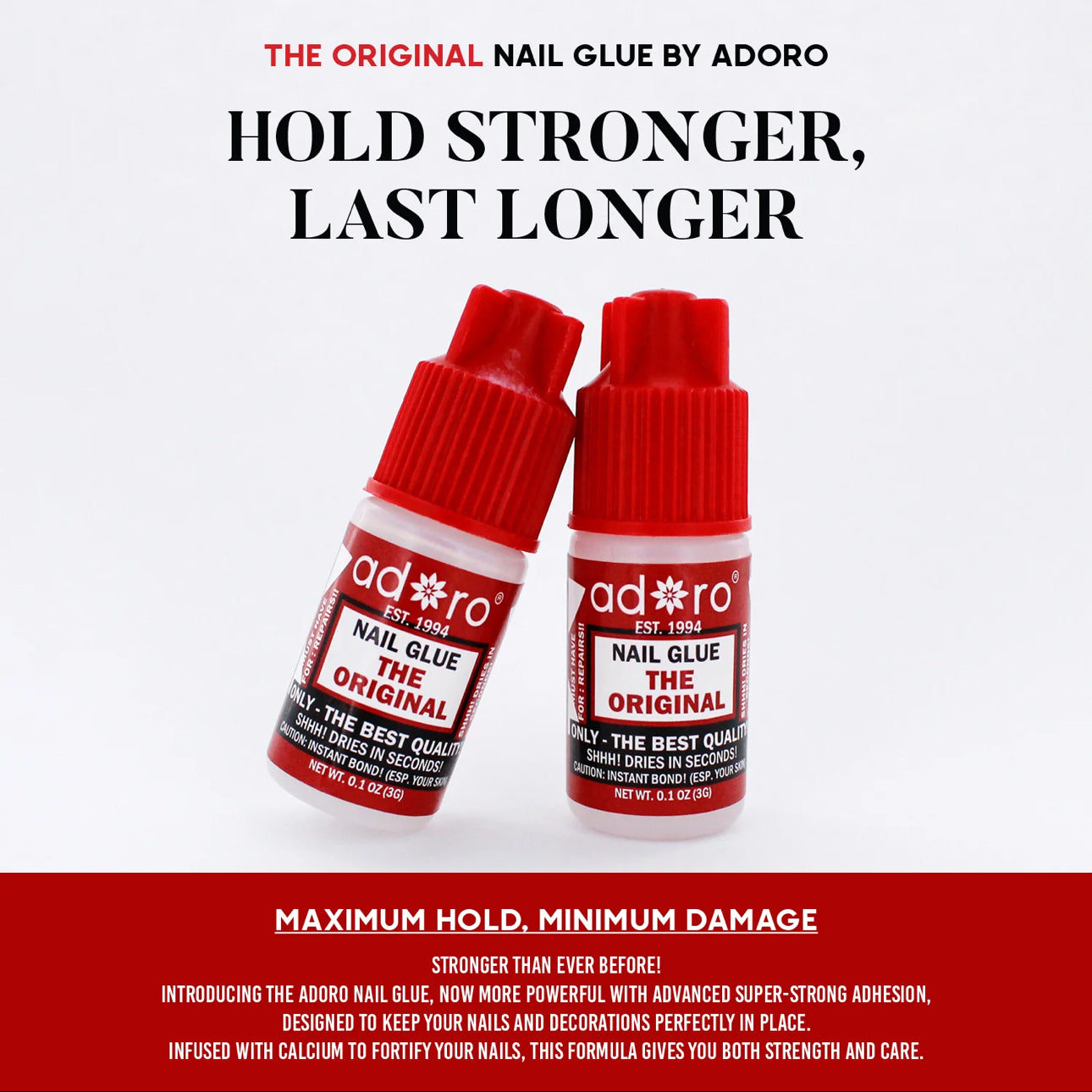 36PCS JAR ADORO PROFESSIONAL NAIL ADHESIVE 1162