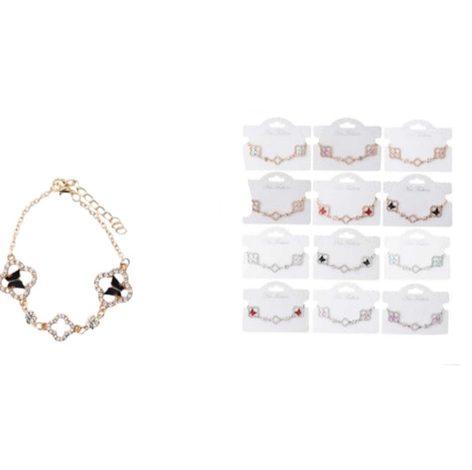 BUTTERFLY BLING BRACELETS 12 PCS PACK