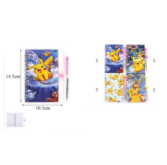 12PCS PACK POKÉMON NOTEBOOK & PEN SET KNV-8388