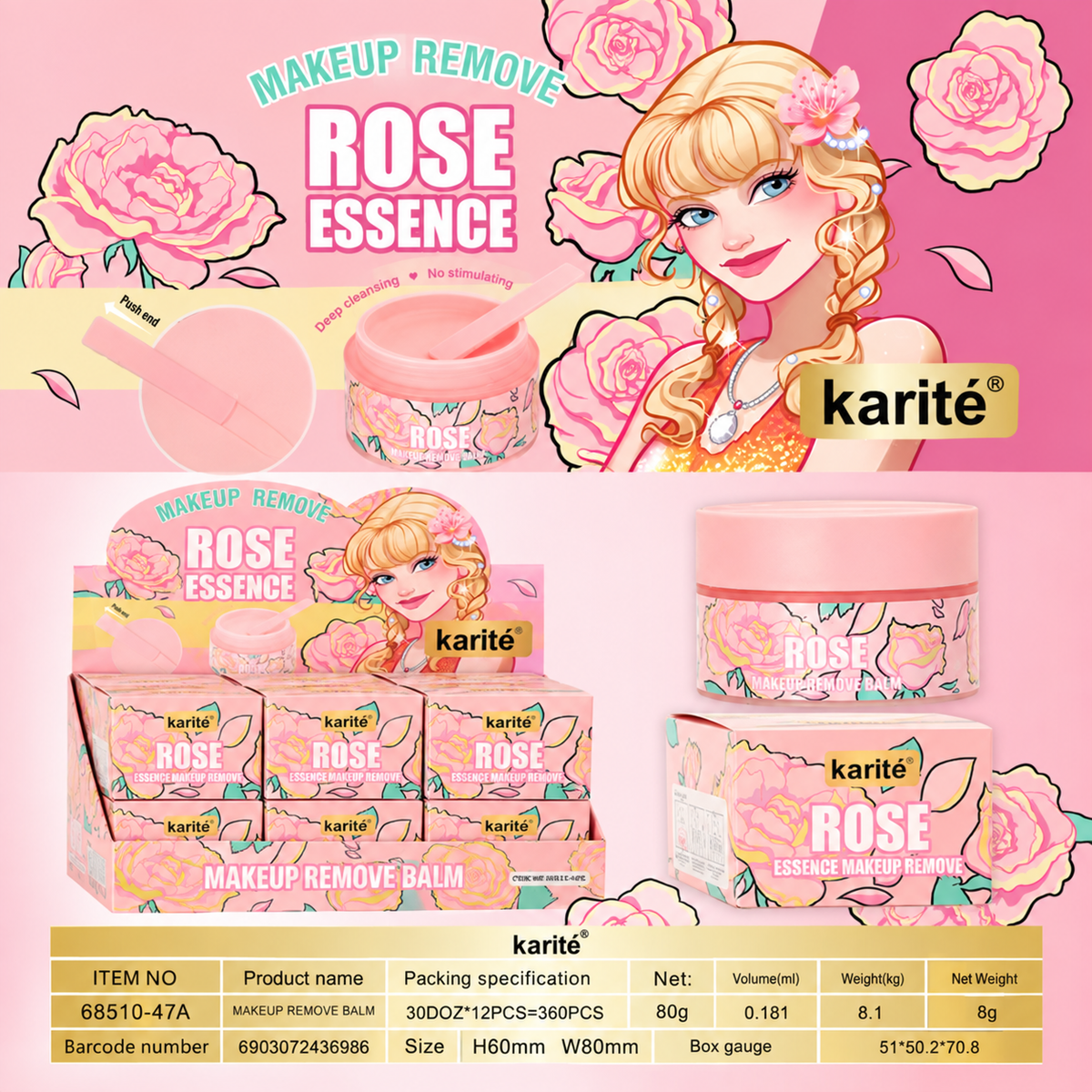 Karite Rose Essence Makeup Remover