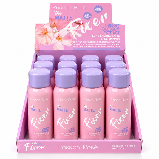 Spray fijador Passion Rose con acabado mate aroma a flor de cerezo