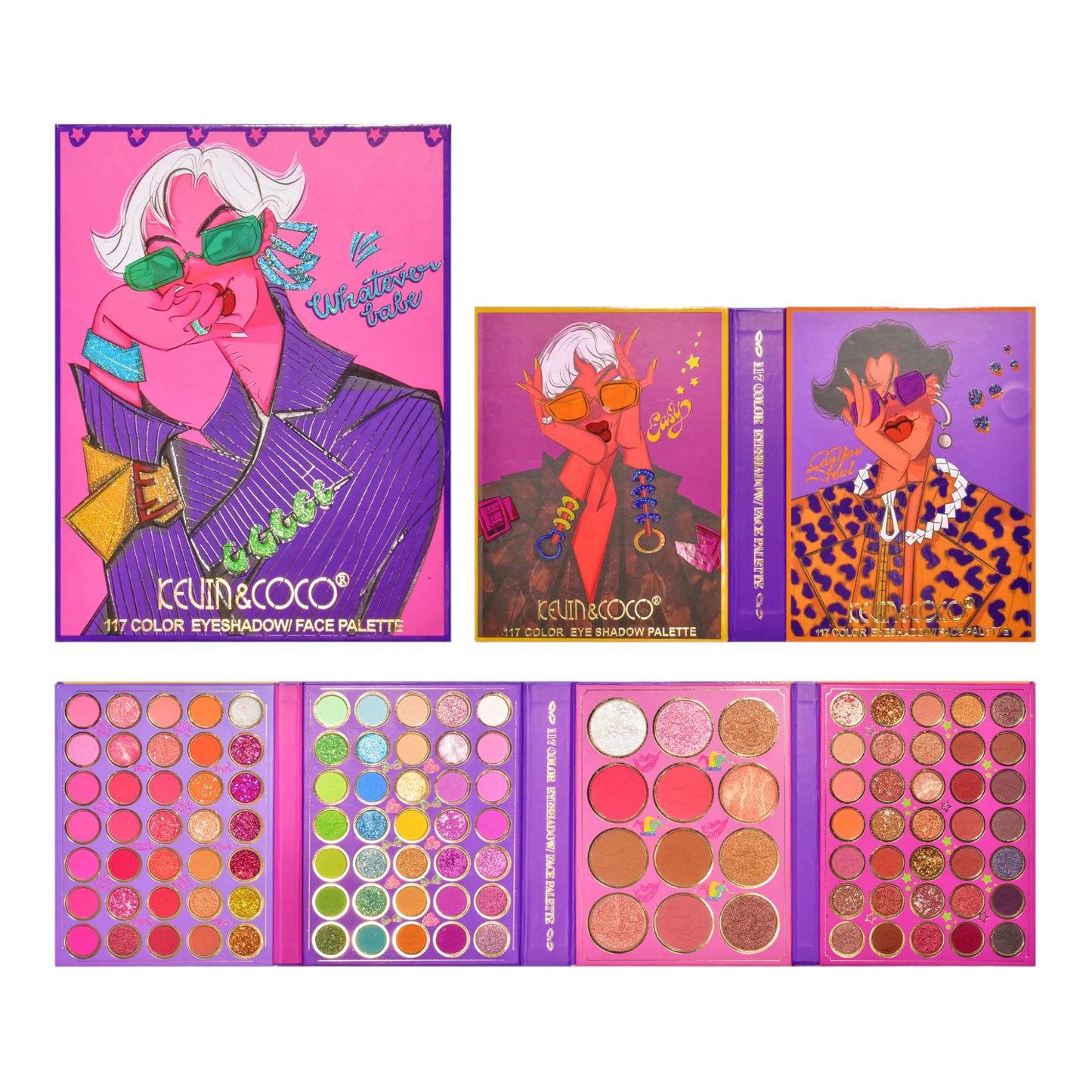 KEVIN&COCO WHATEVER BABE 117 COLOR EYESHADOW PALETTE    KC233847 R9