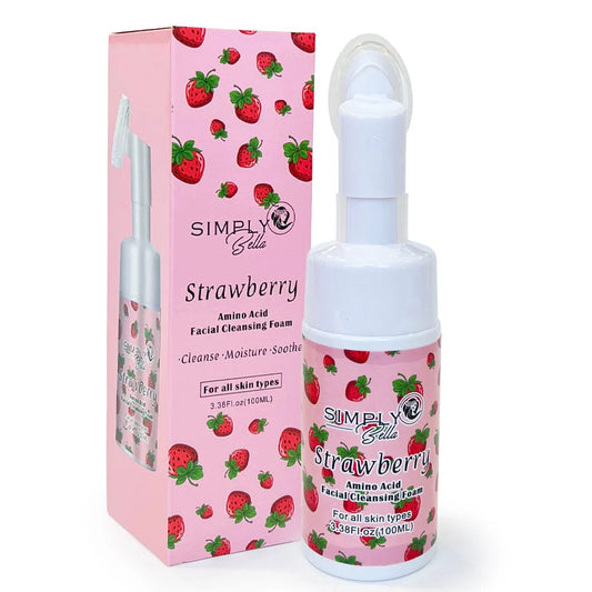 3PCS SIMPLY BELLA STRAWBERRY FACIAL CLEANSING FOAM