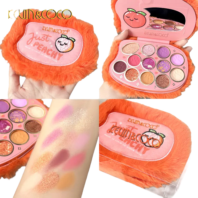 KEVIN&COCO JUST PEACHY 12 COLOR EYESHADOW PALETTE KC233228 R45