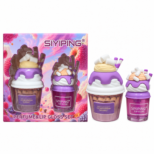 Set de perfume y brillo labial Siyiping