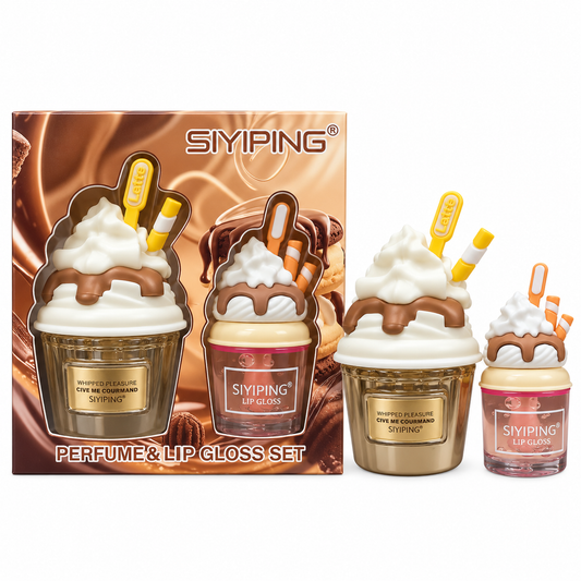 Set de perfume y brillo labial Siyiping