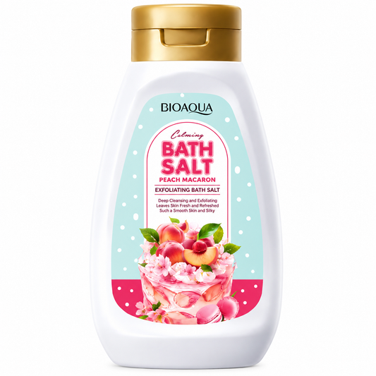Sal de baño de melocotón Bioaqua Macaron