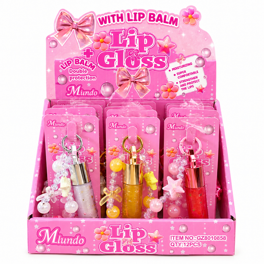 Brillo labial y llavero M’Lundo