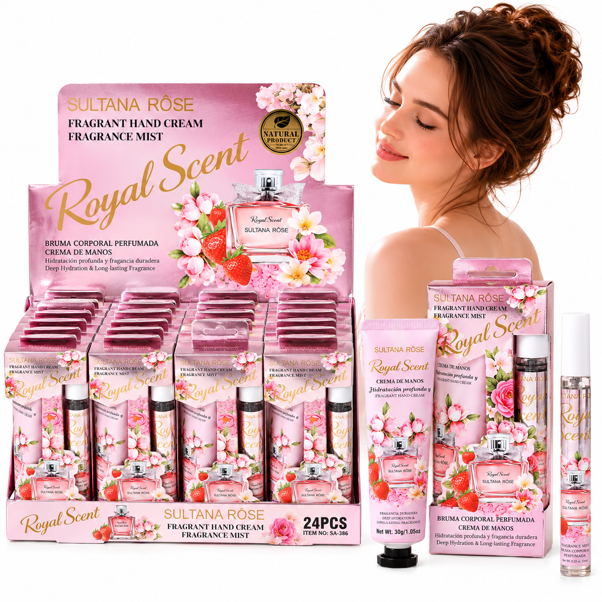 Sultana Rose Hand Cream & Fragrance Mist Set