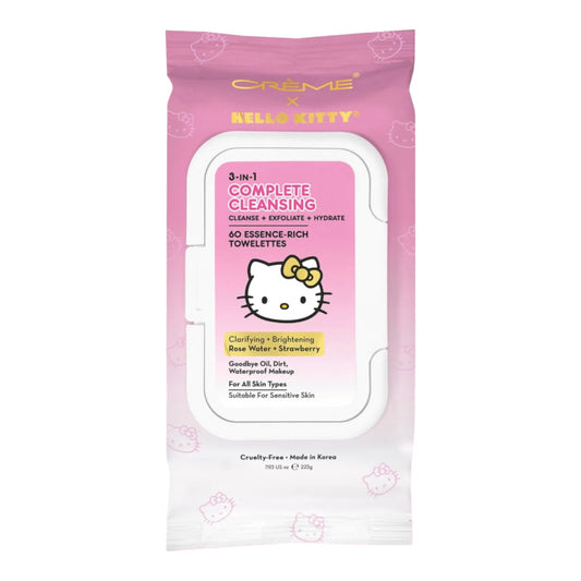 THE CRÈME SHOP HELLO KITTY 3-IN-1 COMPLETE CLEANSING TOWELETTES HKCT8827-60 R