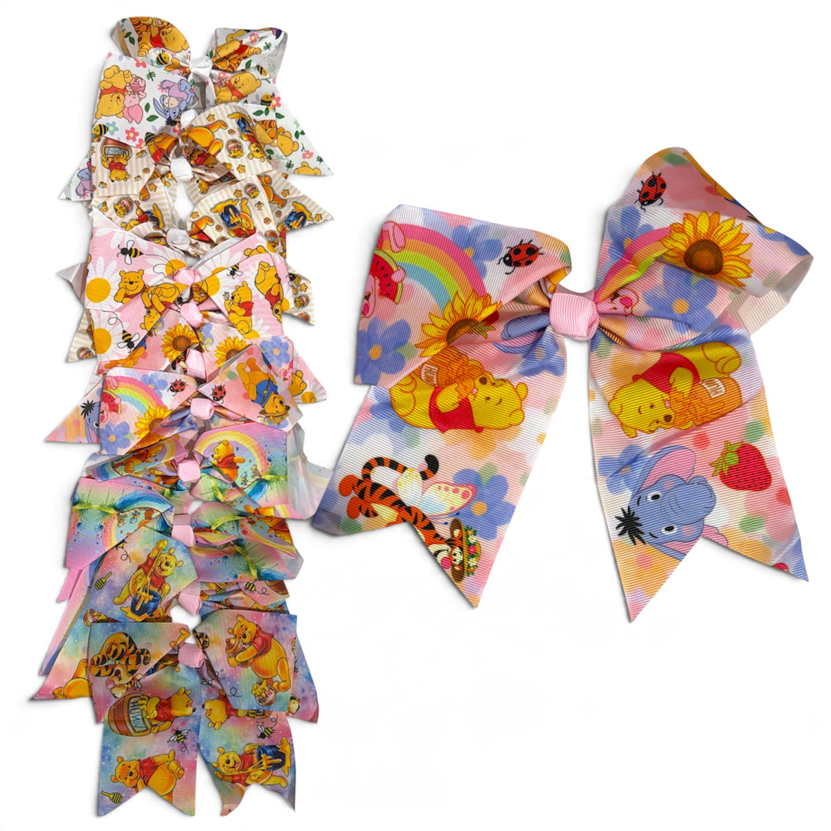 Jumbo Yellow Bear + Friends Hair Bows