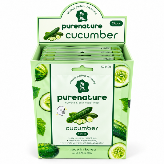 Mascarilla facial de pepino Purenature de PB & Jay Korean