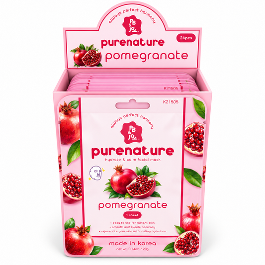 Mascarilla facial de granada Purenature de PB & Jay Korean