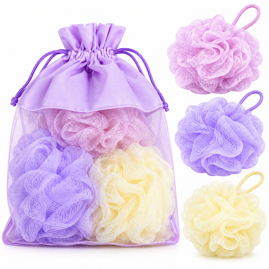 Purple Bag + 3 Loofahs