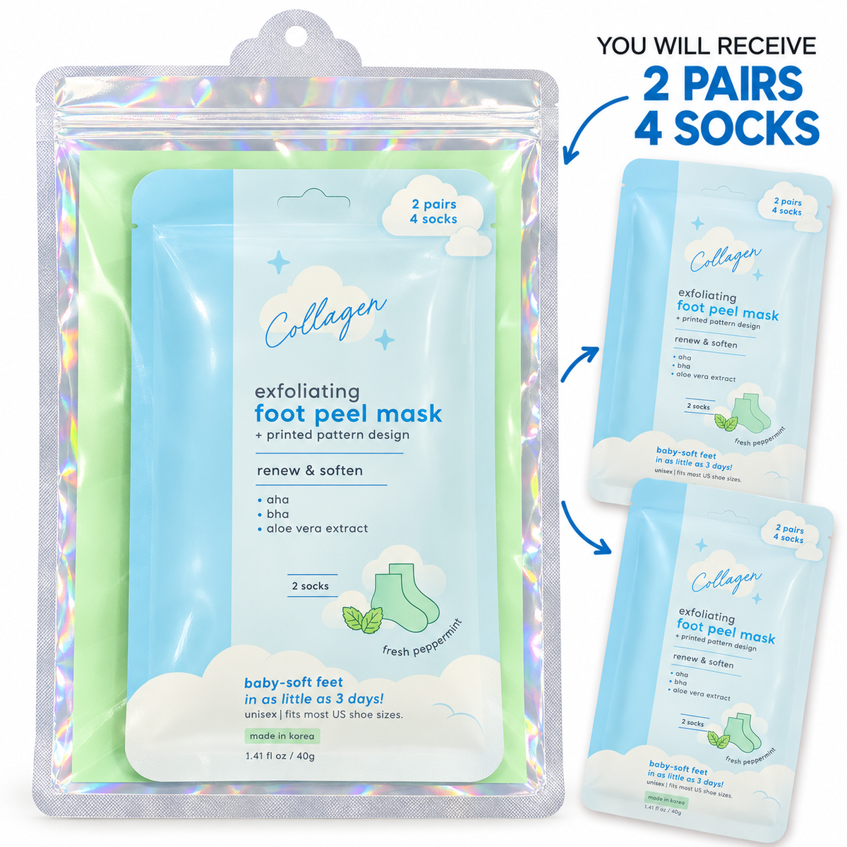 Korean Exfoliating Foot Peel Mask