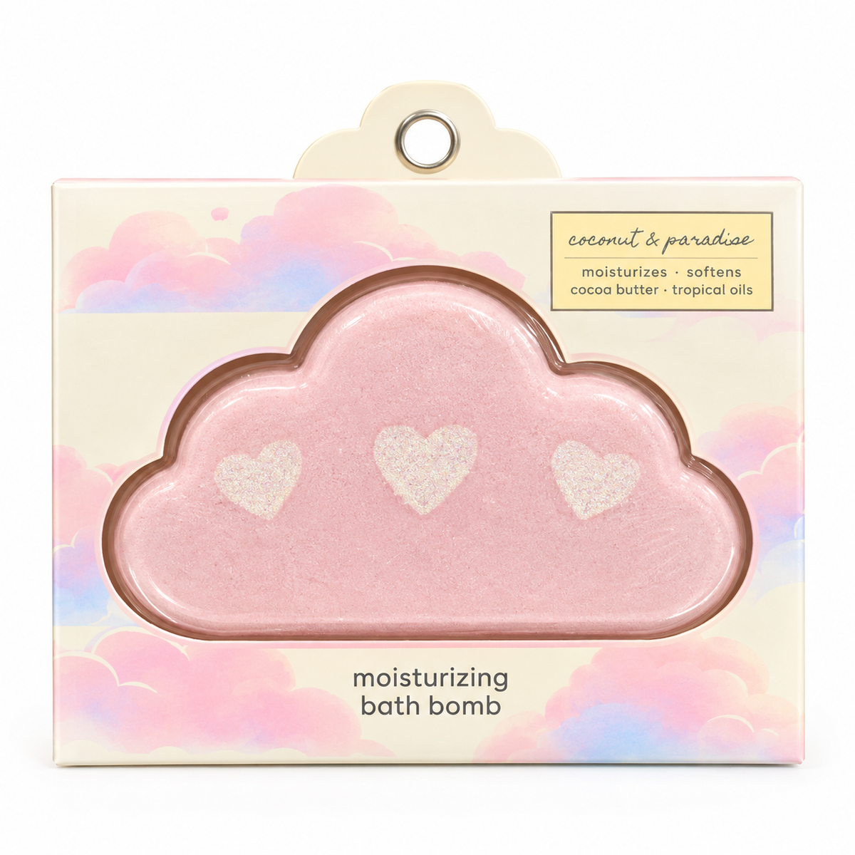 Korean Coconut Rose Paradise Moisturizing Bath Bomb