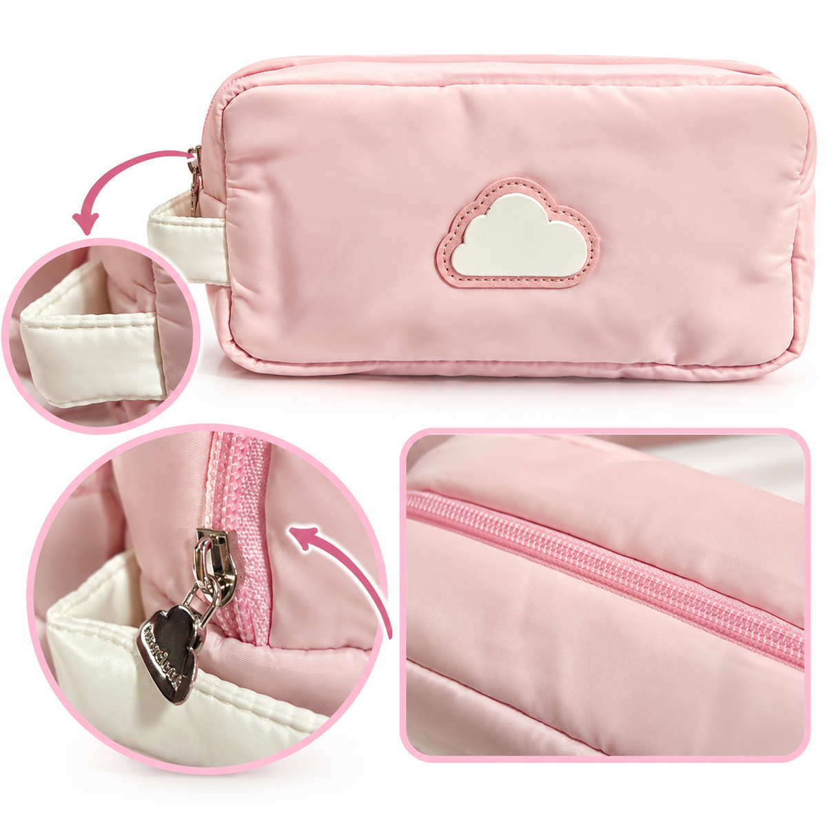Jumbo Pink Makeup Bag