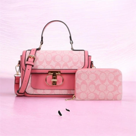 1PCS LIGHT PINK C&C PURSE WITH WALLET XFT-9095-ARS