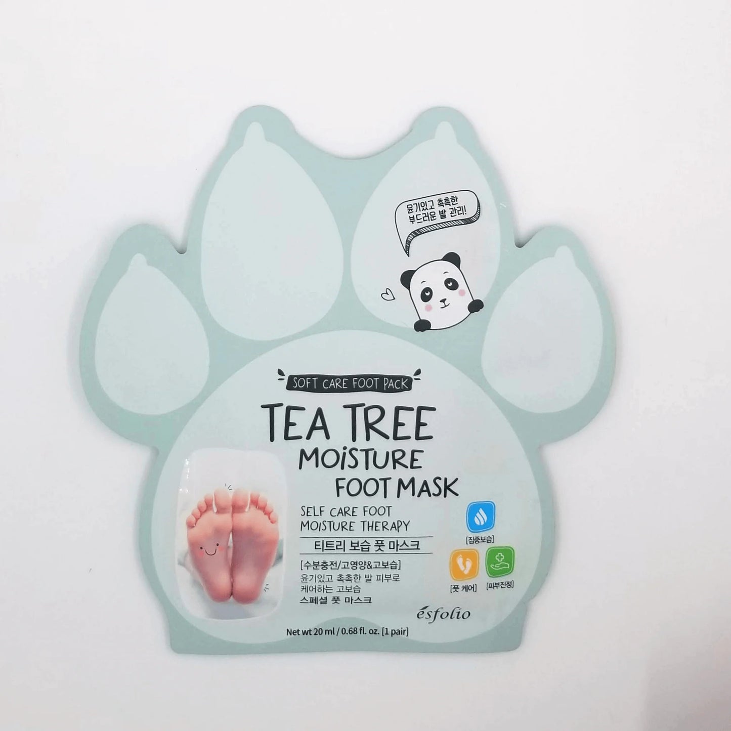 ESFOLIO TEA TREE MOISTURE FOOT MASK 3PACK  #32