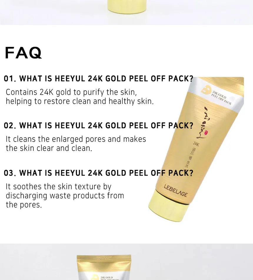 LEBELAGE HEEYUL 24K GOLD PEEL OFF PACK #90-91