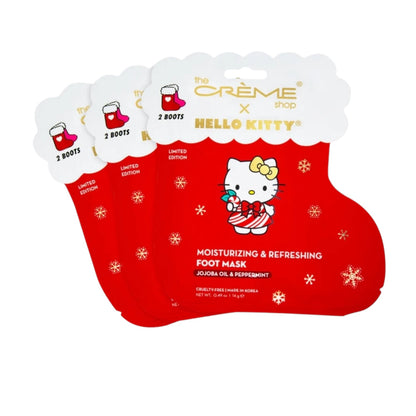 THE CRÈME SHOP X HELLO KITTY MOISTURIZING & REFRESHING FOOT MASK 3PACK #164