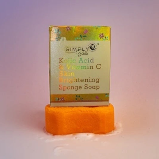 SIMPLY BELLA KOJIC ACID & VITAMIN C SKIN BRIGHTENING SPONGE SOAP #20