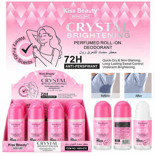 Desodorante roll-on iluminador de cristal para mujer Kiss Beauty