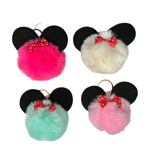 KEYCHAIN MOUSE WITH EARS POM-POM 12 PACK KY190 R96