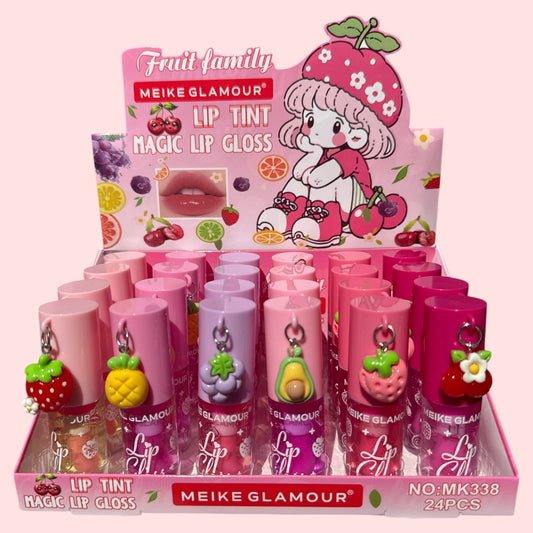 24PCS DISPLAY FRUIT FAMILY LIPGLOSS MK338