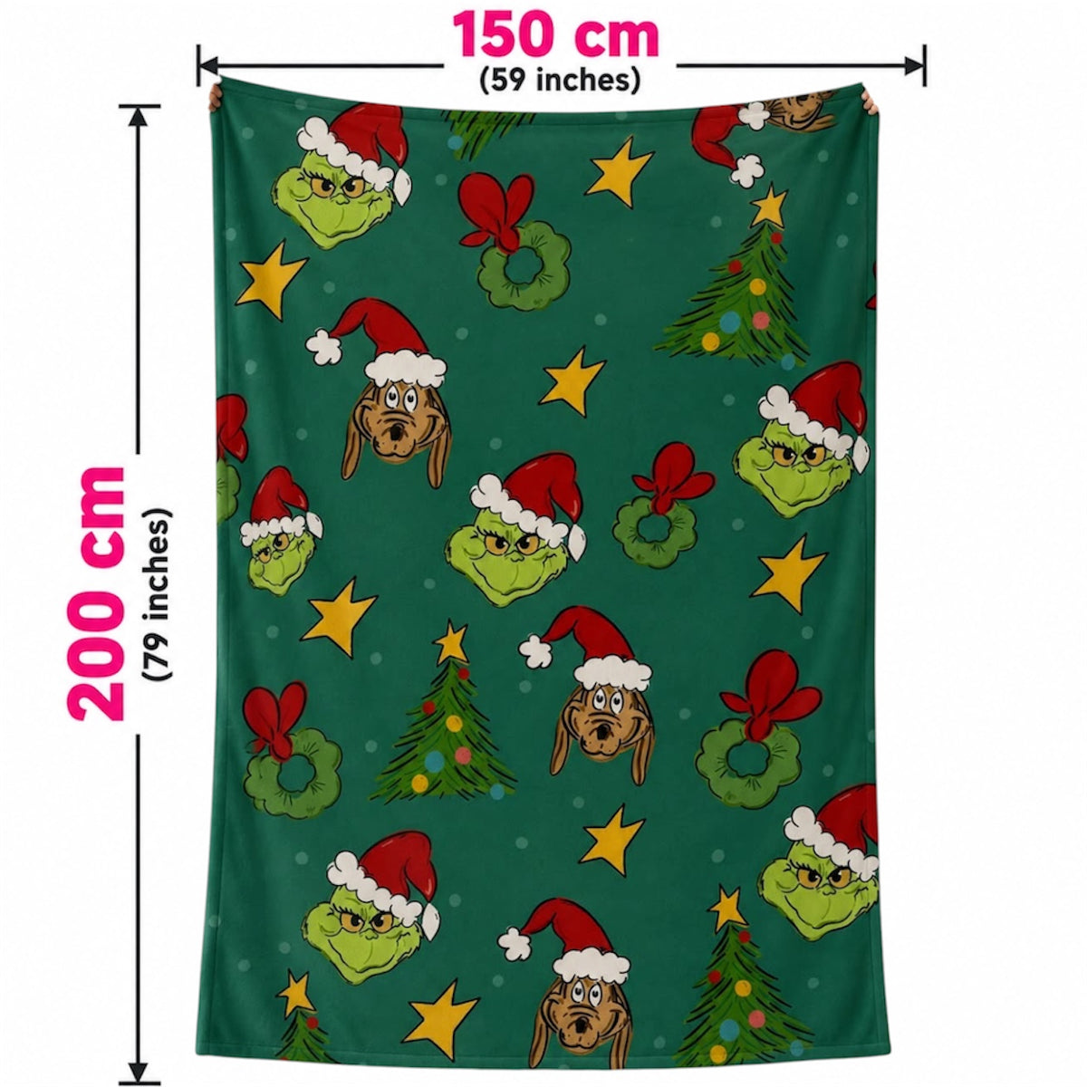 Grinchmas Holiday Blanket