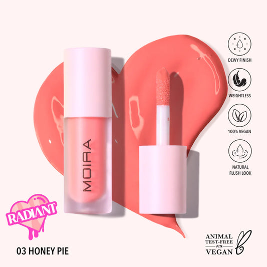 MOIRA LOVE STEADY LIQUID BLUSH 03 HONEY PIE LLB003 R59