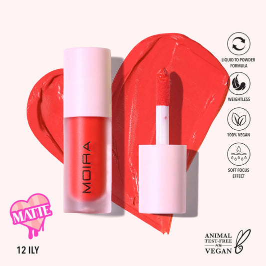 MOIRA LOVE STEADY LIQUID BLUSH 12 ILY LLB012 R59