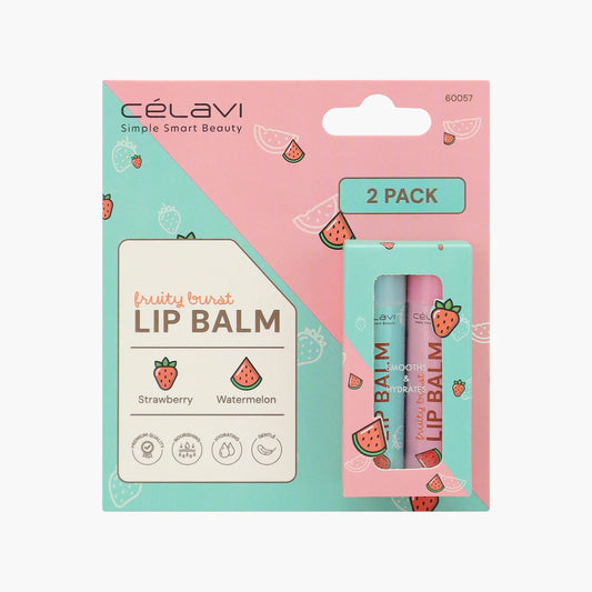 CELAVI FRUITY BURST LIP BALM 2PCS SET 6PACKS